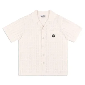 New Ulivo Crochet Shirt- Brilliant White Knitwear