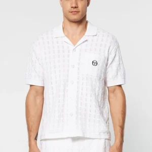 New Ulivo Crochet Shirt- Brilliant White Knitwear