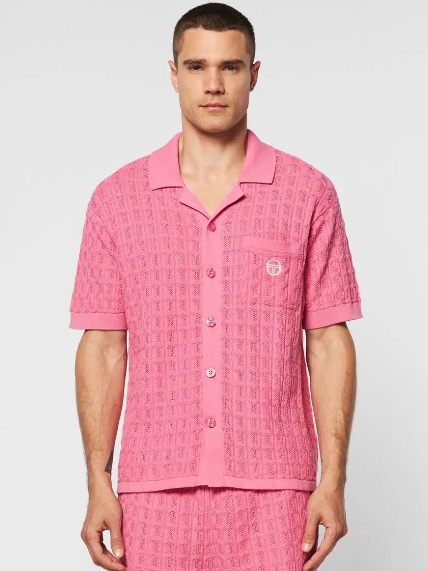 ulivo_crochet_shirt_wild_rose_1-3.webp Discount Ulivo Crochet Shirt- Wild Rose Knitwear