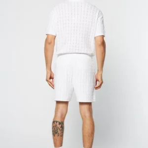 Online Ulivo Crochet Short- Brilliant White Knitwear