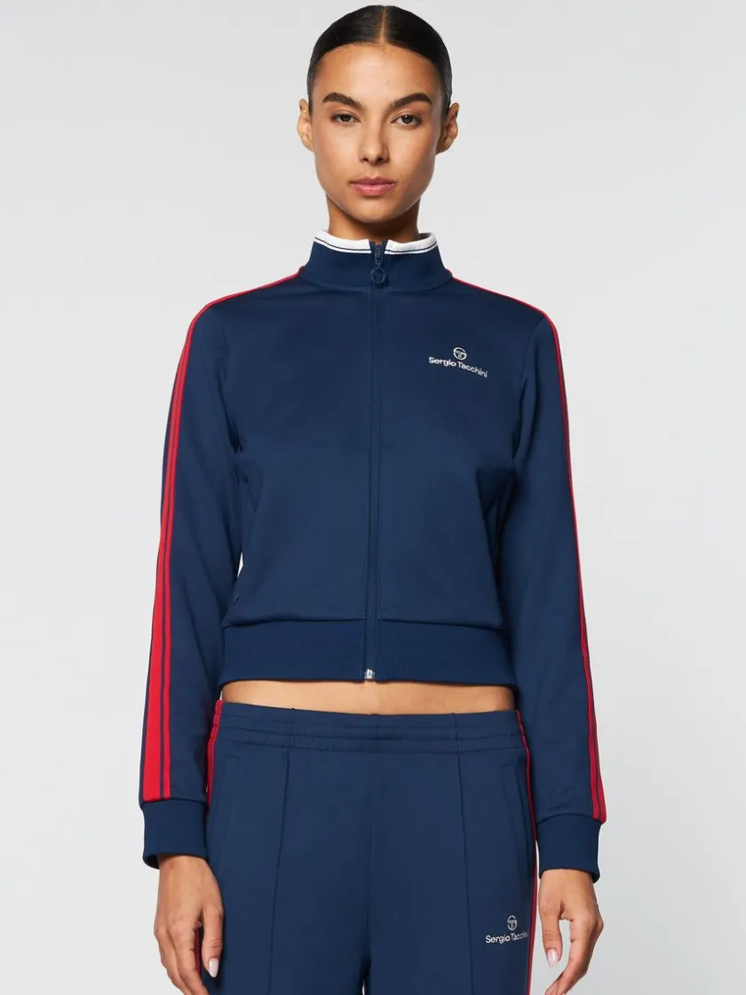 womens_damarindo_track_jacket_maritime_blue_1.webp Online Women'S Damarindo Track Jacket- Maritime Blue For The Court