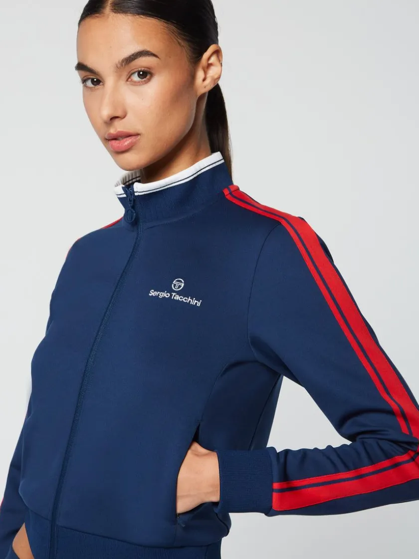 womens_damarindo_track_jacket_maritime_blue_5.webp Online Women'S Damarindo Track Jacket- Maritime Blue For The Court