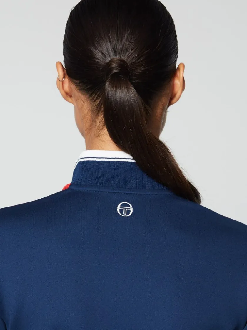 womens_damarindo_track_jacket_maritime_blue_6.webp Online Women'S Damarindo Track Jacket- Maritime Blue For The Court