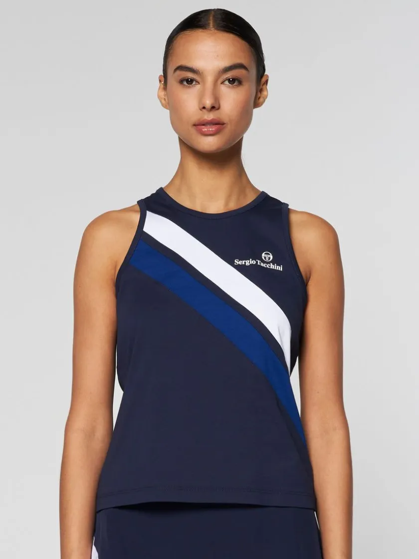 womens_ortica_tennis_tank_maritime_blue_0.webp Best Sale Women'S Ortica Tennis Tank- Maritime Blue Tops And Sports Bras