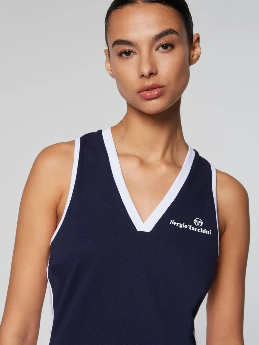 womens_vigentino_tennis_vneck_tank_top_maritime_blue_3-1.webp Clearance Women'S Vigentino Tennis V-Neck Tank Top- Maritime Blue Tops And Sports Bras