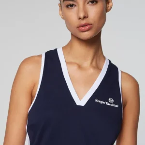 Best Sale Women'S Vigentino Tennis V-Neck Tank Top- Maritime Blue For The Court