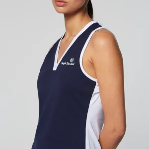 Clearance Women'S Vigentino Tennis V-Neck Tank Top- Maritime Blue Tops And Sports Bras