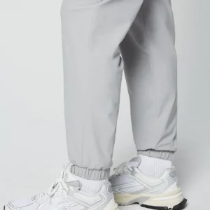 Outlet Woven Cargo Jogger Pants- Heather Grey Nylon